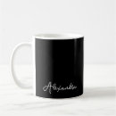 Recherche de main écrite tasses Noir et blanc
