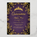 Zoek naar gouden kroon uitnodigingen Quinceanera
