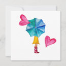Recherche de parapluie rouge cartes postales Aquarelle