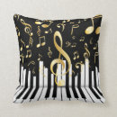 Recherche de musique piano coussins Noir