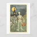 Recherche de squelette vintage cartes postales Citrouille