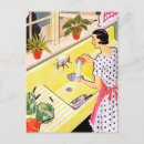 Recherche de cuisine rose cartes postales Vert