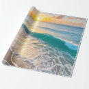Recherche de coucher du soleil de plage papier cadeau Vagues
