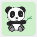 Recherche de bambou vert autocollants Panda