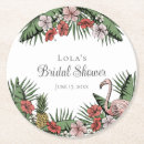 Recherche de fleurs tropicales dessous de verres Flamant