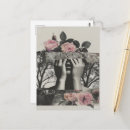 Recherche de fleur rose vintage cartes postales Collage