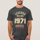 Recherche de légende depuis 1971 tshirts 52 ans