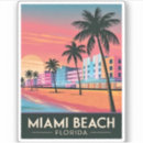 Recherche de coucher du soleil de miami autocollants Pour tous