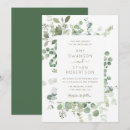 Recherche de faire part de eucalyptus mariage invitations Vert et blanc