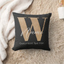 Recherche de w initial coussins Monogrammé