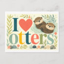 Recherche de amour de loutre cartes postales Mer