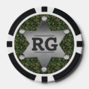Recherche de vert jetons poker Monogramme
