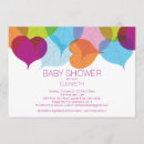 Recherche de coeur coloré invitations Bébé