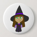 Zoek naar heks buttons Meisje