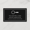 Recherche de enquête privée cartes visite Consultant