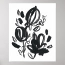Recherche de fleurs noires et blanches posters Noir et blanc