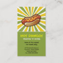 Recherche de hot dogs cartes visite Repas