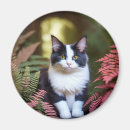 Recherche de chat noir blanc magnets Animal de compagnie