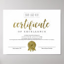 Recherche de excellence Certificat d'excellence