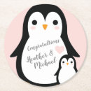 Recherche de pingouin mignon dessous de verres Rose