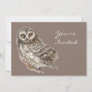 Recherche de hibou aquarelle invitations Nature