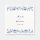 Recherche de motif floral serviettes Bleu