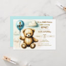 Recherche de teddy bear anniversaire invitations Bébé