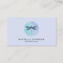Recherche de libellule rose cartes visite Aquarelle