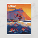Recherche de paradis surfers cartes postales Vintage