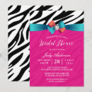 Recherche de douche nuptiale de zèbre invitations Moderne