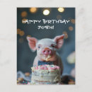 Recherche de anniversaire porc cartes postales Mignon