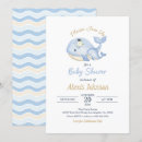 Recherche de baleine invitations Baby