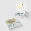 Recherche de peinture botanique dessous de verres Tournesol