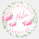 Recherche de anniversaire hawaïen autocollants Aquarelle