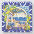 Zoek naar mediterrane onderzetters Azulejo