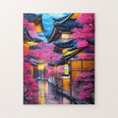 Recherche de cerisier japonais puzzles Coloré