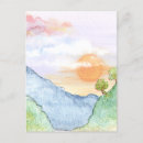 Recherche de dessin paysage cartes postales Coucher de soleil