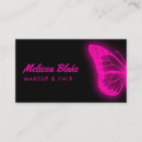 Recherche de papillon rose cartes visite Salon à ongles