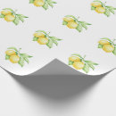 Recherche de motif de citron papier cadeau Aquarelle