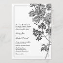 Recherche de illustration botanique invitations Noir et blanc