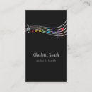 Recherche de music teacher cartes visite Élégant