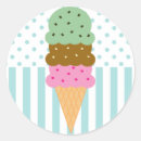 Recherche de cornet de crème glacée autocollants Fraise