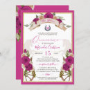 Recherche de fuchsia quinceanera invitations Élégant