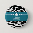 Recherche de zèbre bleu badges Élégant