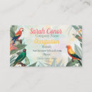 Recherche de oiseaux exotiques cartes visite Cockatoo
