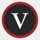 Recherche de v initial autocollants Élégant