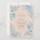 Recherche de bleu sérénité invitations Rose