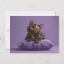 Zoek naar schattig katje briefkaarten Paars