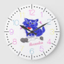 Recherche de dessin de chat horloges Girl