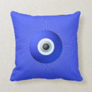 Recherche de mauvais oeil coussins Bleu